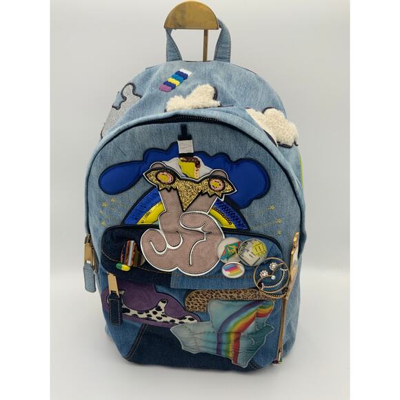 Marc Jacobs denim "Julie biker" backpack - Picture 2 of 14